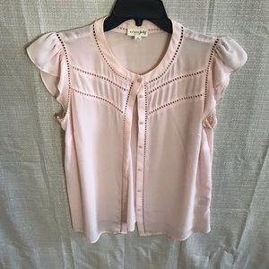 Flutter cap sleeve top